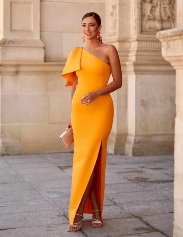 vestido eva naranja