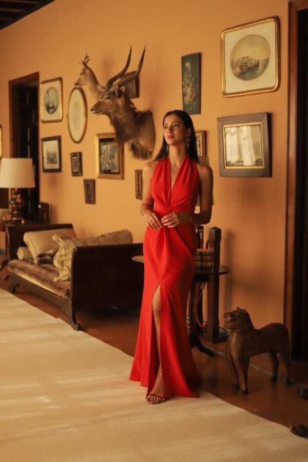 vestido minerva largo nudo rojo 1