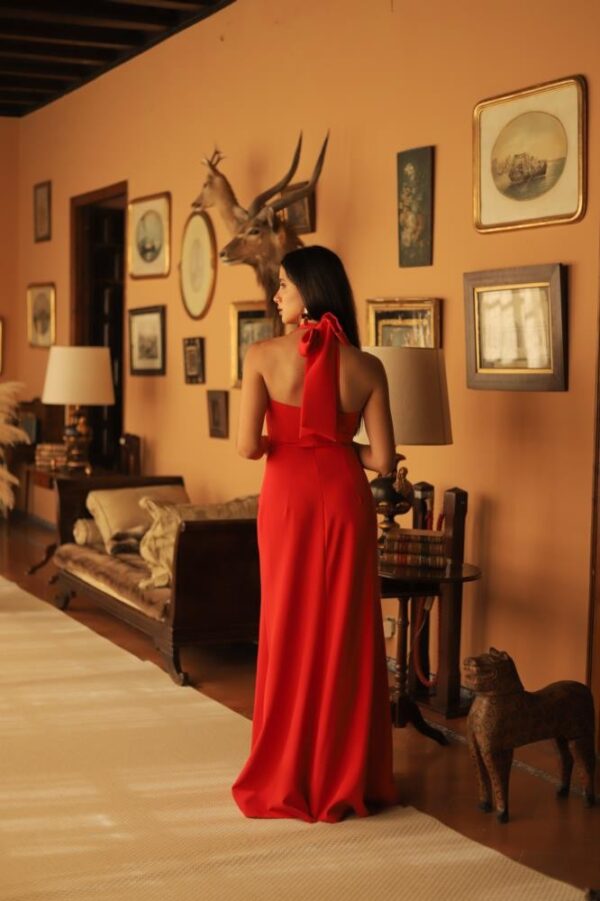 vestido minerva largo nudo rojo 2